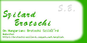 szilard brotschi business card